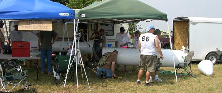 Delta rocket at KLOUDbusters launch site in Argonia, Kansas.