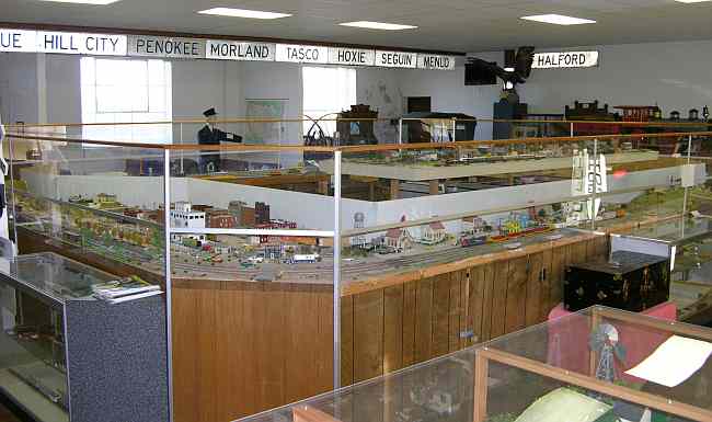 model train layout at Ellis Railroad Museum