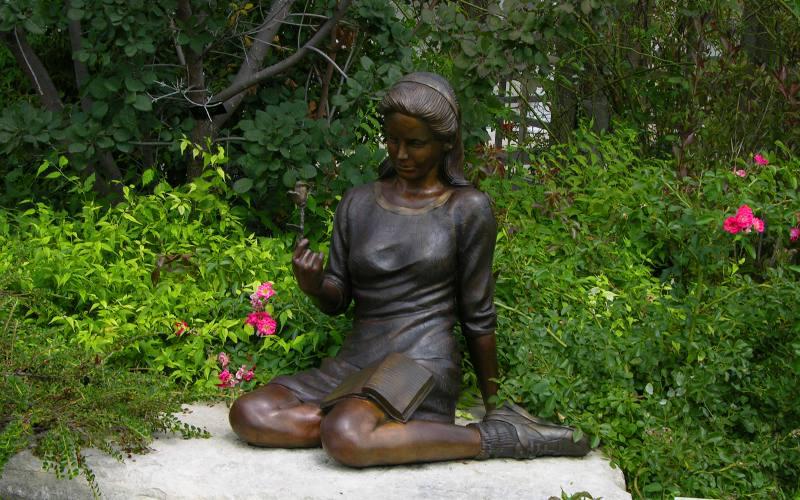 Statue in the display garden