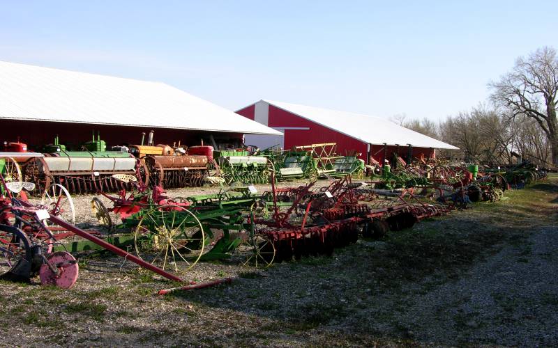 antique threashing machines at  Agricultural Heritage Park in Alta Vista, Kansas