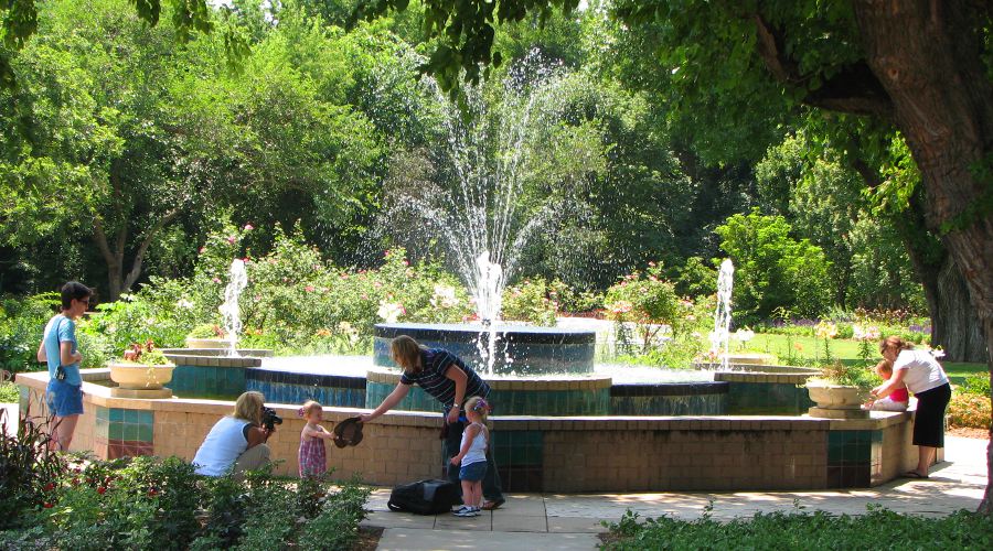 Margie Button Fountain in Botanica in Wichita, Kansas