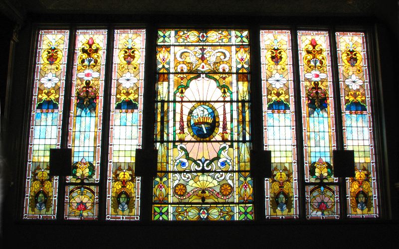 Catholic chapel stained glass windows