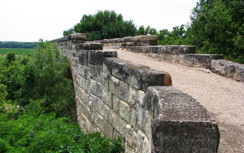 Clements double arch stone bridge