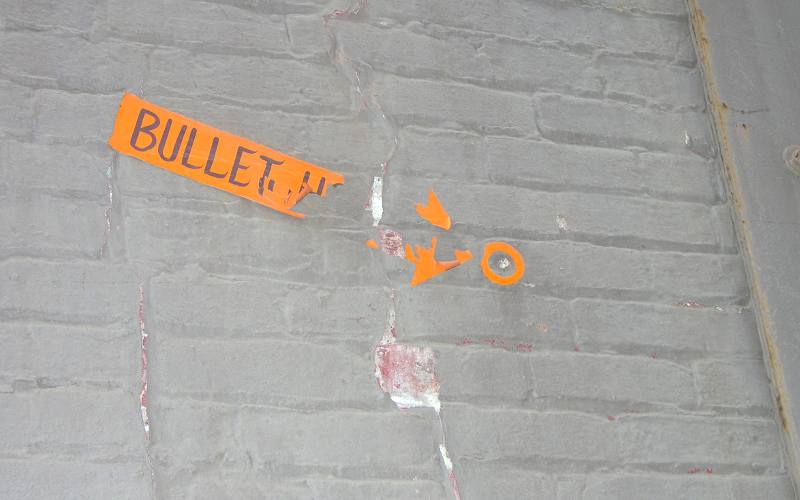 Dalton Gang bullet holes