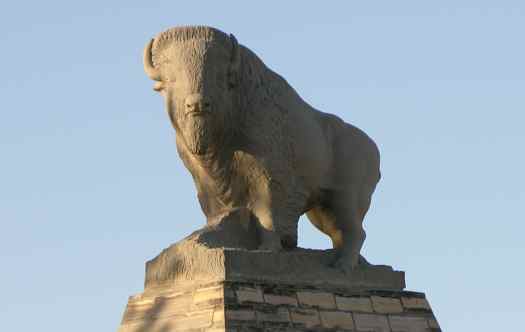 Fort Hays State Historic Site buffalo statue