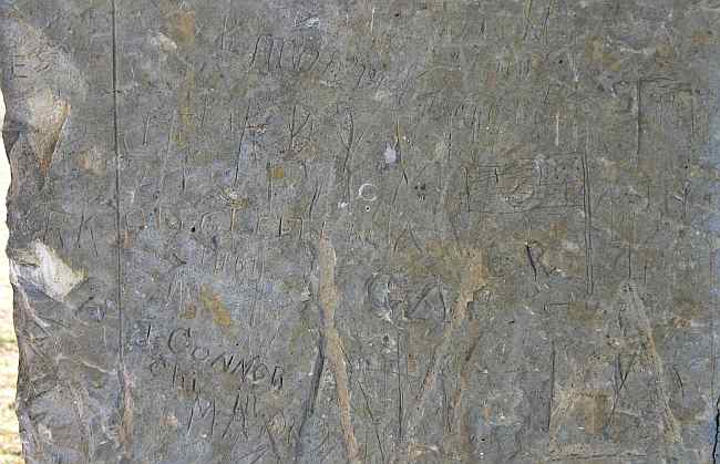 18th Century graffiti at Fort Hays