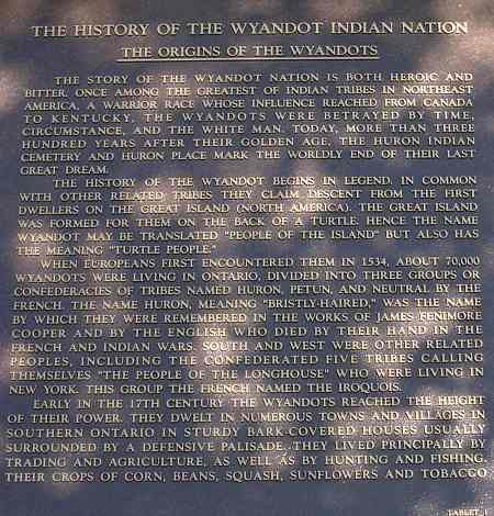 History of the Wyandote Indian Nation