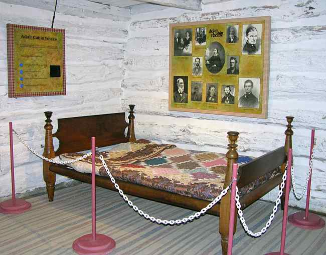 original bed in the 1850's Adair cabin