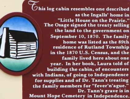 History of the Little House on the Prairie log cabin