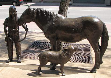 Georgia Gerber bronze sculptures - Wichita, Kansas