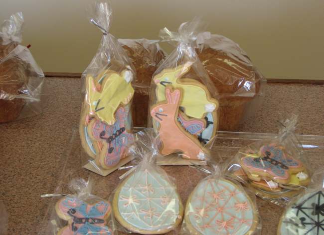 Decorated Easter Cookies at the European Bakeshop
