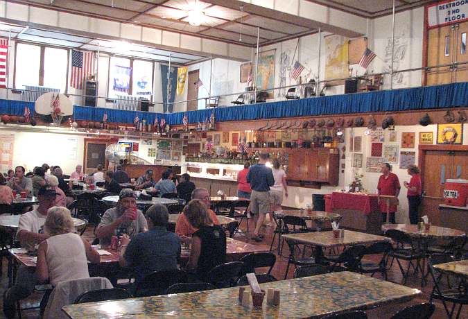Gymnasium dining room at Hickory Tree Restaurant.
