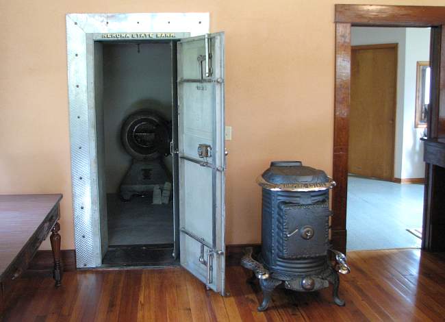 Nekoma Bank vault - Rush County Museum, Kansas