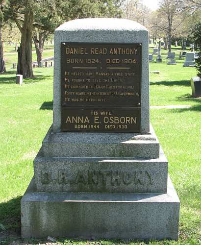 D. R. Anthony headstone