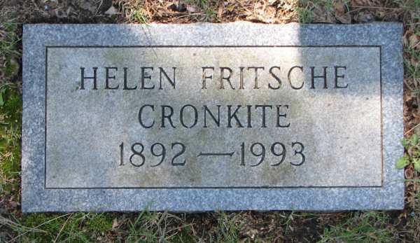 Helen Fritsche Cronkite headstone