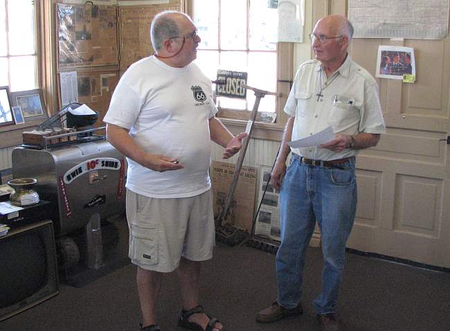 jan howard finder (driving Route 66) and Bill Toney (one of the 3 