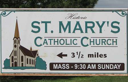 Historic St. Mary's Catholic Church in St. Benedict, Kansas