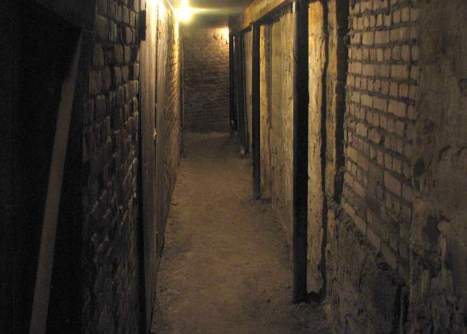 Walkway to Ellinwood, Kansas undergound businesses