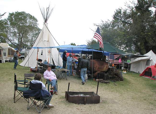 Camp kitchen at Walnut Valley Festival in Winfield, Kansas