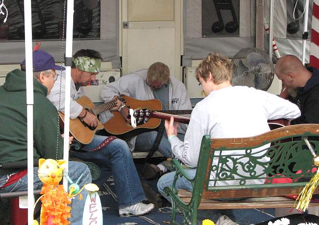 Campsite jam session at the Walnut Valley Festival