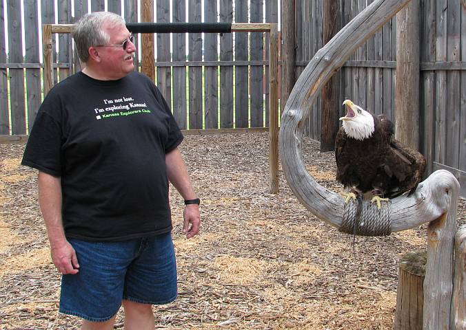 Keith Stokes and WaSu the American bald eagle