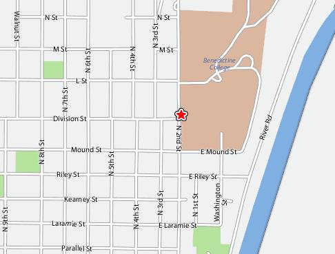 St. Benedict's Catholic Church Map - Attichison, Kansas