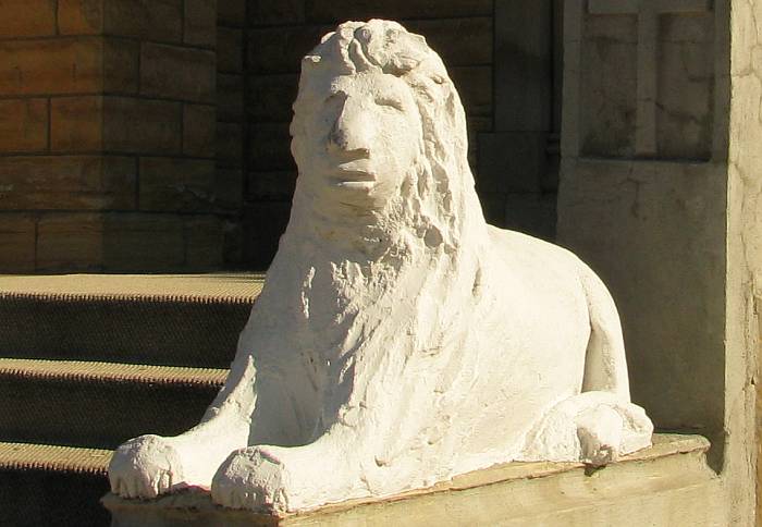 ONe of the Holy Cross lions