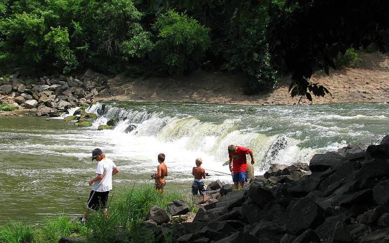 Kanopolis Lake spillway fishing