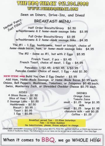 Breakfest menu