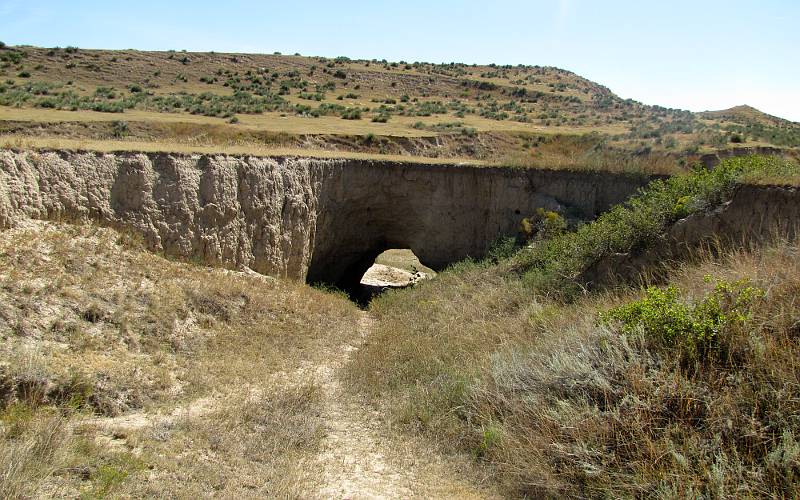 Horse Thief Cave at Arikaree Breaks, Kansas.