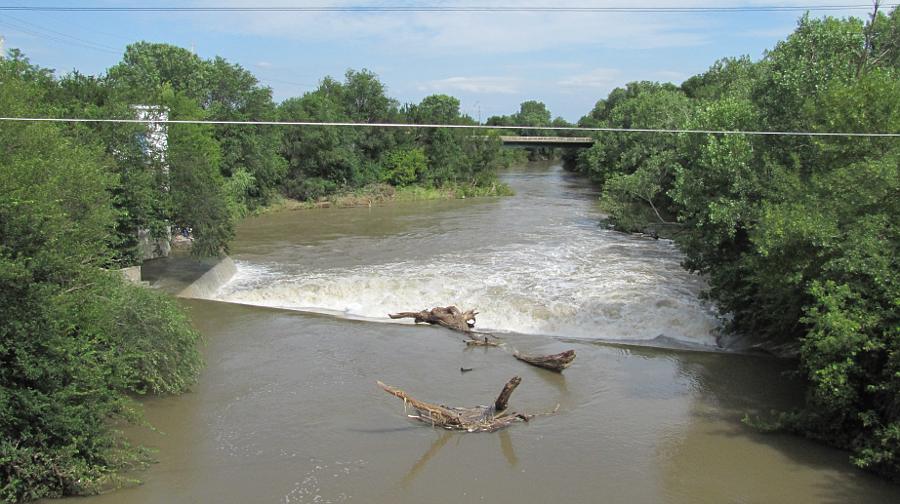 Beloit Falls and Highway 14 bridge