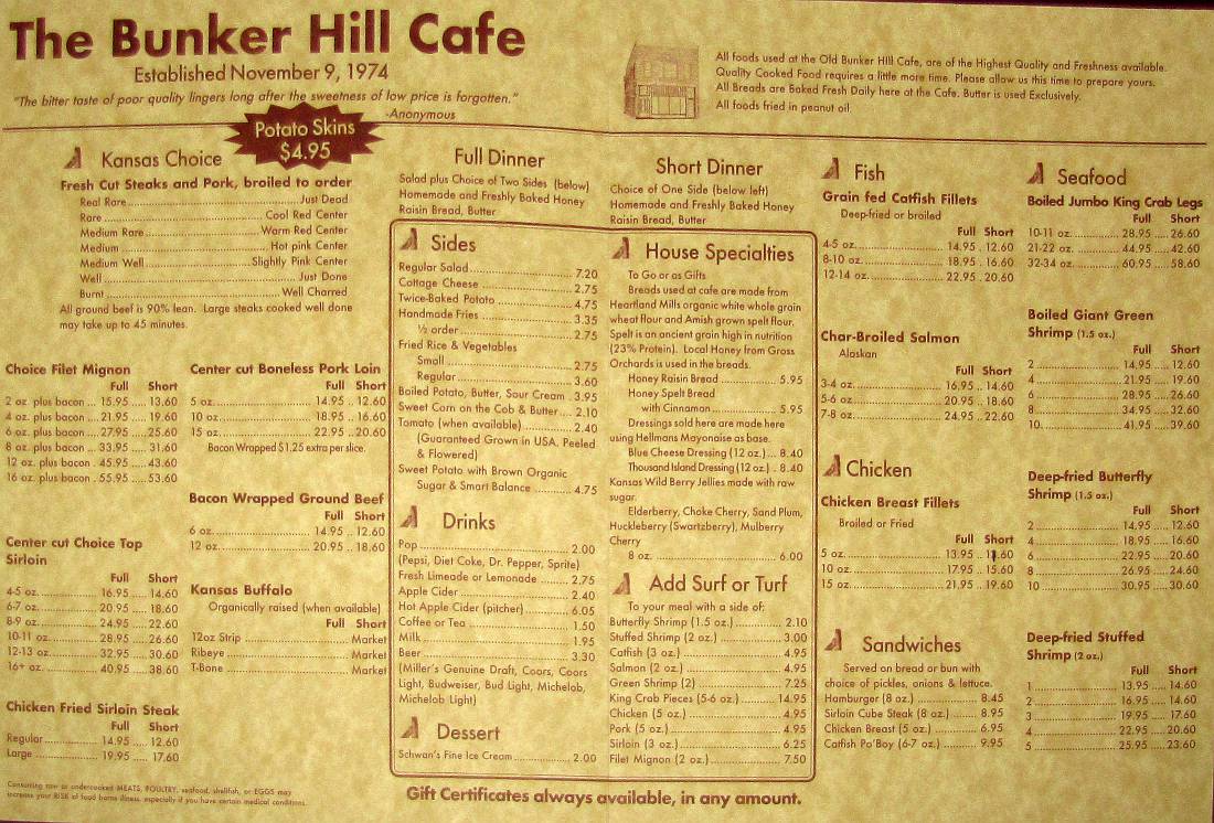 Bunker Hill Cafe Bunker Hill, Kansas