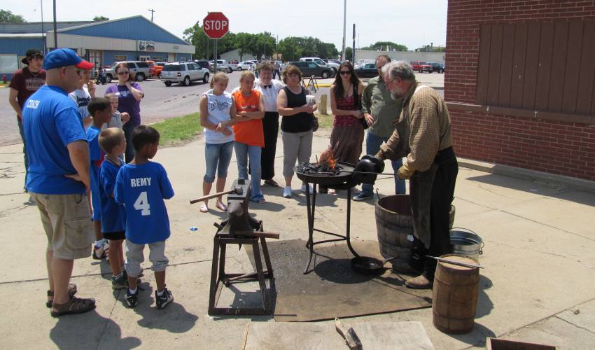 Blacksmithing demonstration