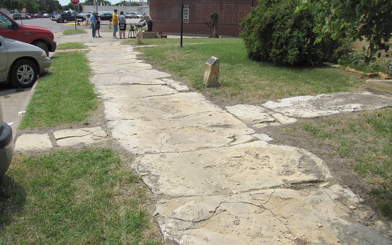 Stone sidewalk - Russell, Kansas