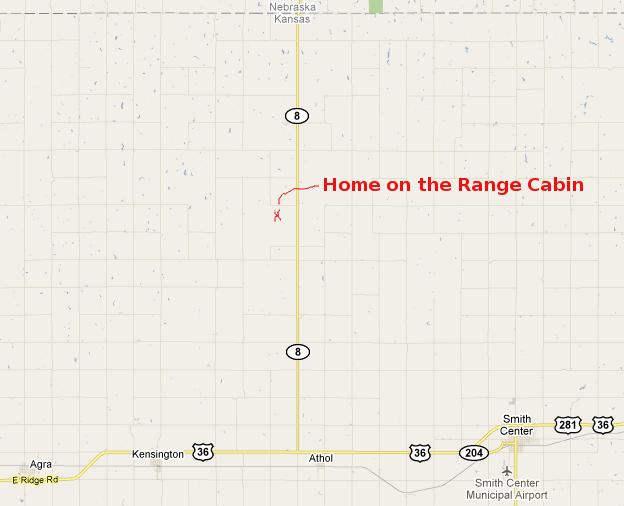 Home on the Range Cabin Map - Kansas