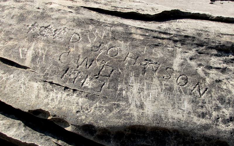 Mushroom Rock State Park graffiti