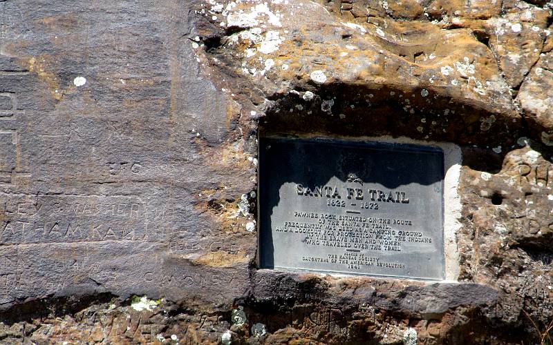 Santa Fe Trail marker in Kansas