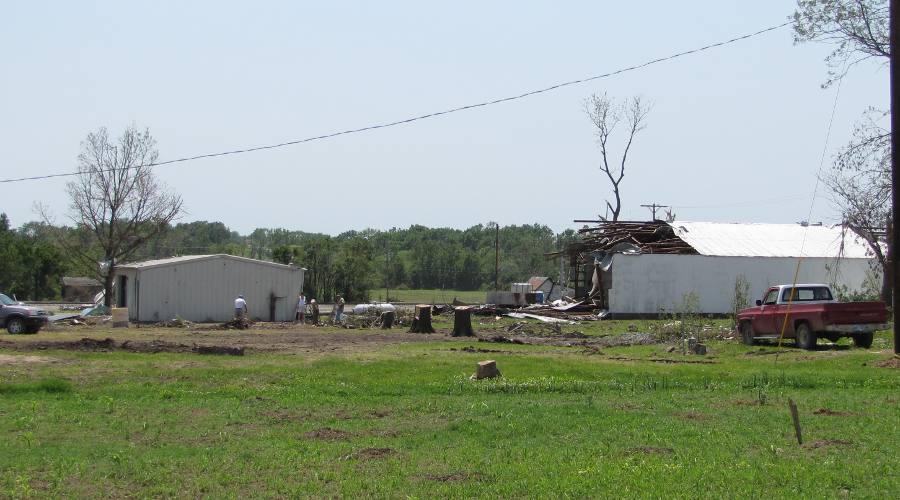 Reading, Kansas tornado damage