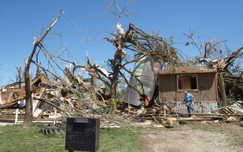 Reading, Kansas tornado damage