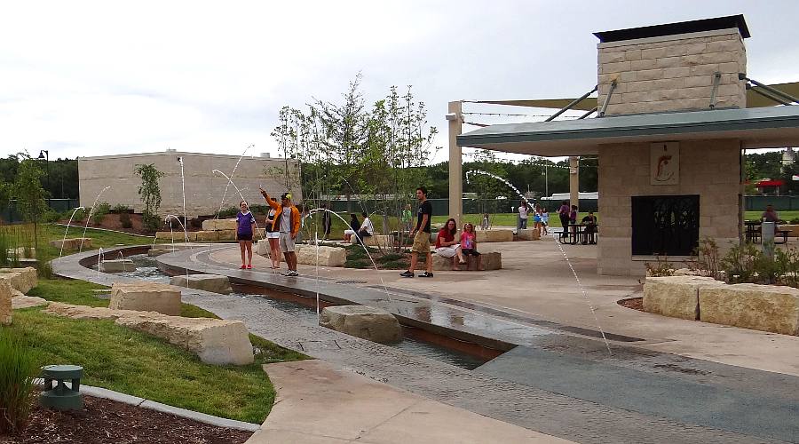 Water fountain at Flint Hills Discovery Center