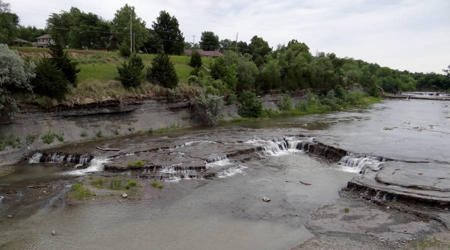 Lower Smoky Hill River Falls Indian Rock Park