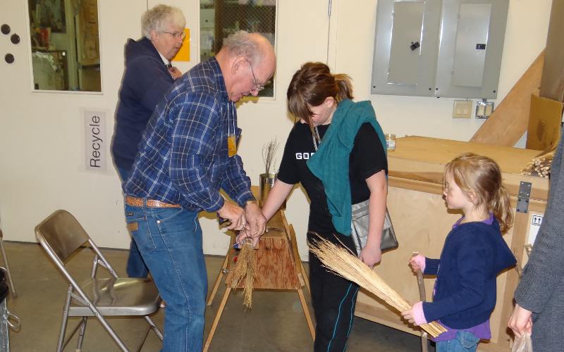 Broom making at the Kauffman Museum