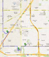 Lenexa, Kansas Christmas Display map