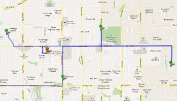 Overland Park Christmas Lights map