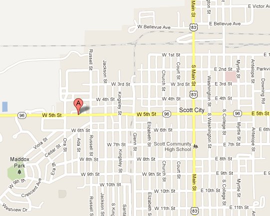 El Quartelejo Museum Map - Scott City, Kansas