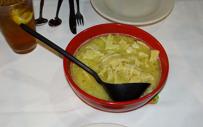 chicken noodle soup at Cedar Ridge Restaurant near Atchison