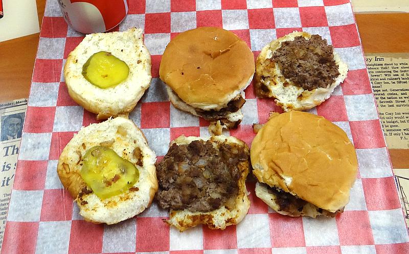 Hamburgers at the Cozy Inn in Salina, Kansas