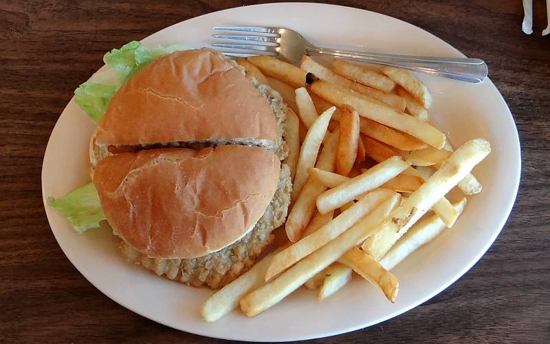 Country fried steak sandwich at Homer's Drive Inn