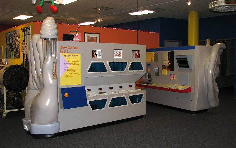 Kansas Learning Center for Health exhibits on touch and hearing