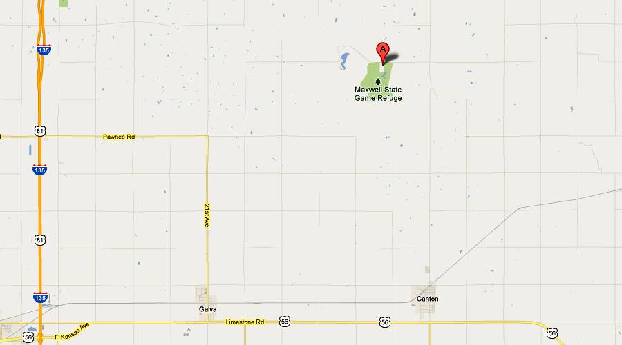 Maxwell Wildlife Refuge Map - Canton, Kansas